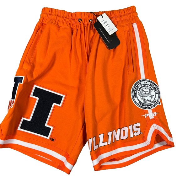 Pro Standard Other - Pro Standard Mens Large Orange Illinois Fighting Illini Logo Athletic Shorts NWT